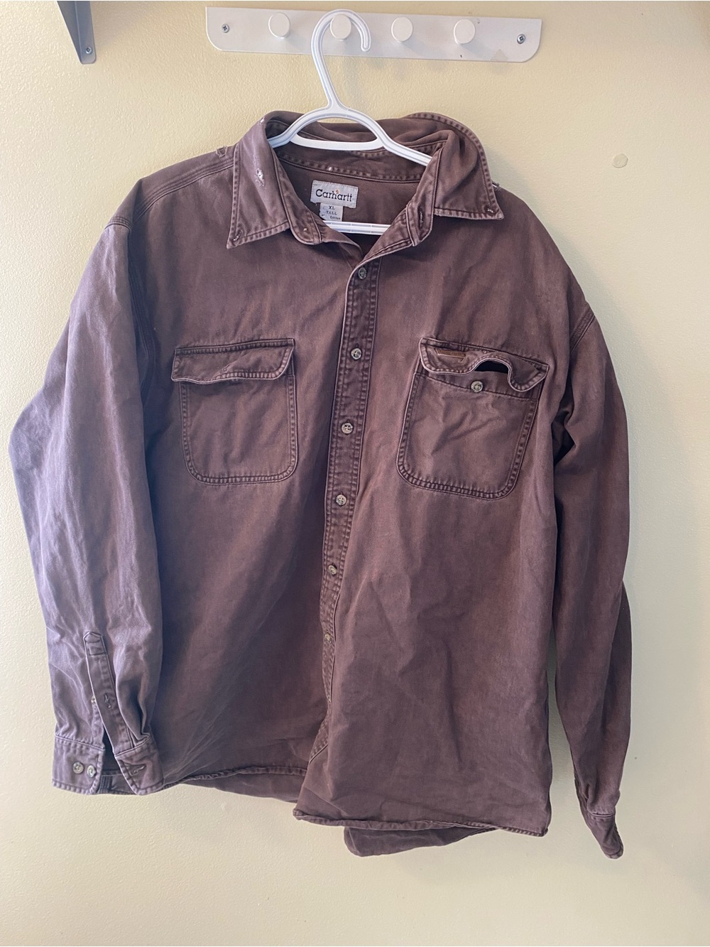Carhartt Brown Work Shirt Collar Jacket